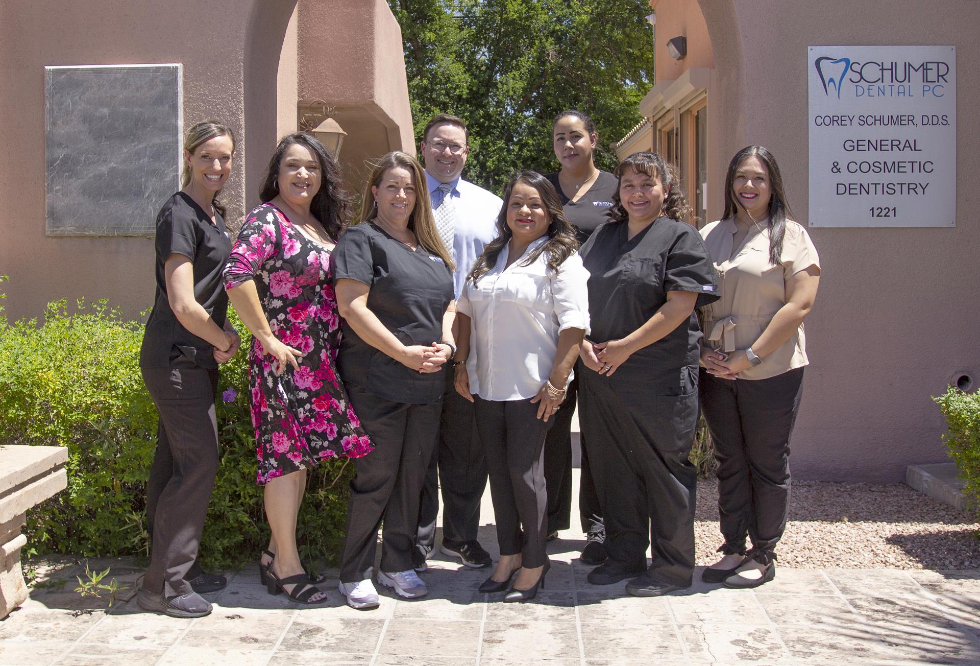 Schumer Dental team outside the East Tucson office